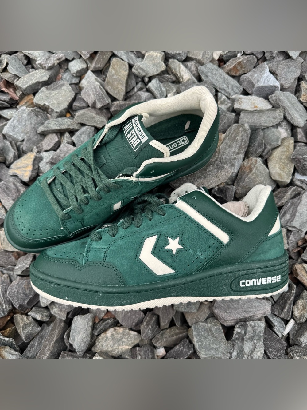 Converse Weapon OX Green Envy Low Shoes Mens 9 W’s 10.5 Leather Sneakers A11104C